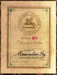 Bookplate, Award Prize, 1899 <br/>(Douglass Family).